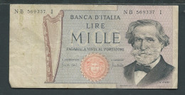 ITALIE - 1000 Lire - 1969 - NB 569337 I - état D'usage  - Laura13104 - 1000 Liras