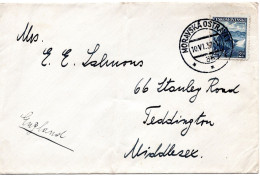 71729 - Tschechoslowakei - 1937 - 2,50Kc Strecno EF A Bf MORAVSKA OSTRAVA -> Grossbritannien - Lettres & Documents