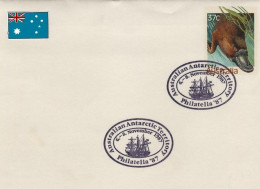 Australian Antarctic 1987 Cancels Ship Discovery - Lettres & Documents