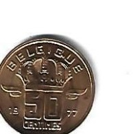 *belguim 50 Centimes  Boudewijn  1977  French  Speciale  Find Hit Not In Catalog,see Description For More Explanat   Fdc - 50 Cent