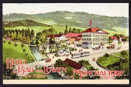 1915 Gelaufene Kunst AK: Hotel Und Bad Zum Löwen In Mönchaltorf - Fehraltorf