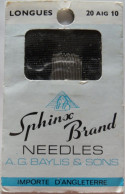 Aiguilles Sphinx Brand NEEDLES Manufacture STULEY ENGLAND - Andere & Zonder Classificatie