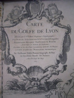 Carte Du Golfe De Lyon Dressée Par Le Sr FILLIOL Professeur D'hydrographie 1725 - Nautical Charts