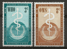 NATIONS-UNIES - NEW-YORK: **, N° YT 42 Et 43, TB - Unused Stamps