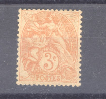 France  :   Yv  109e  *   Papier GC - 1900-29 Blanc