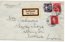71733 - Schweden - 1927 - 2@15o Gustav MiF A LpBf STOCKHOLM -> Grossbritannien - Storia Postale