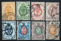 1884, Serie Wappen Gez. 14 1/4 : 14 3/4, Gestempelt, MiNr. 29/36 C, ME 45,- - Usados