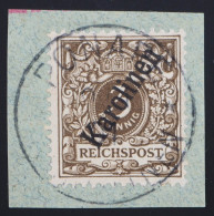 1900 Karolinen, 3 Pf Sauber Gestempelt 'PONAPE' Auf Bfst, MiNr. 1 II, ME 16,- - Isole Caroline