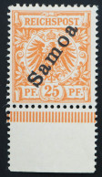 1900 Samoa, 25 Pf Schrägaufdruck Vom UR (vorgefalten), *, MiNr. 5, ME 45,- - Samoa