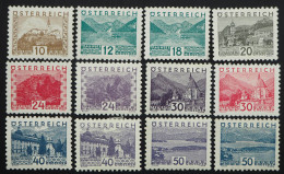 1932 Österreich, Kurzsatz Landschaften Ungebraucht, MiNr. 530/41, ME 155,- - Ungebraucht