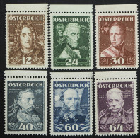 1935 Österreich, Serie Heerführer, Postfrisch, MiNr. 617/22, ME 180,- - Ungebraucht