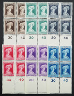 1936, Serie Kinderhilfe In ** 4er Blocks Vom U. Rand, MiNr. 296/01, ME 200,- - 1926-39 Charlotte Rechterzijde