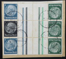 DR, Briefstück Mit 3 Hindenburg Zusammendrucken, MiNr. KZ35 + KZ36 (2), ME 36,- - Blocks & Sheetlets