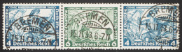 Deutsches Reich, 4 + 6 + 4 Pf Wagner Zusammendruck Gest., MiNr. W 50, ME 60,- - Blocks & Kleinbögen