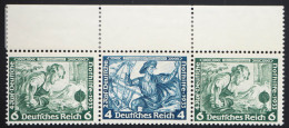 Deutsches Reich, 6 + 4 + 6 Pf Wagner Zdr., Ungebraucht, MiNr. W 48, ME 35,- - Blocks & Sheetlets