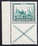 Deutsches Reich, Zusammendruck 8 Pf Nothilfe, Postfrisch, MiNr. S 80, ME 150,- - Blocks & Sheetlets