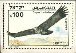 Israel 1985 Stamp On Postcard By Mougrabi Stamps Azaniyat Hanegev Bird [ILT1654] - Brieven En Documenten