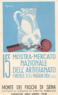 Firenze * CPA Illustrateur Publicitaire * 15A Mostra Mercato Nazionale Dell'Artigianato 1951 * Italia Florance - Publicité