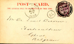 Card From London (Putney) To Ghent 1898 - London Suburbs