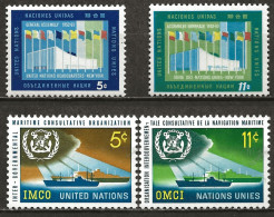 NATIONS-UNIES - NEW-YORK: **, N° YT 115/116 Et 119/120, TB - Nuevos