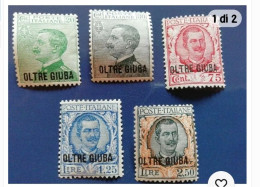 OLTRE GIUBA 1925/26 5 Val Mnh** - Oltre Giuba