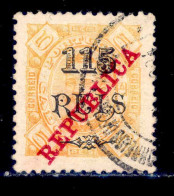 ! ! Cabo Verde - 1915 D. Carlos OVP 115 R - Af. 159 - Used - Cape Verde