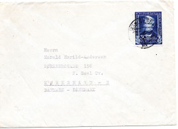 71748 - Bund - 1949 - 30Pfg WoFa Wichern EF A Bf ESSEN -> Daenemark, Rs Klappe Mgl - Covers & Documents