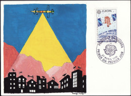 Andorre Français - Andorra CM 1991 Y&T N°403 - Michel N°MK424 - 3,50f EUROPA - Maximumkarten (MC)