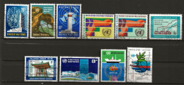 NATIONS-UNIES - NEW-YORK: Obl., N° YT 143, 155, 159, 161/2, 179, 197, 215, 247 Et 296, Ens. De 10 Tp Obl., TB - Used Stamps