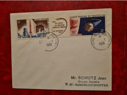 1966 SAINT PIERRE ET MIQUELON   1ER SATELLITE FRANCAIS - Cartas & Documentos