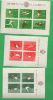 San Marino 1960 Olimpiadi ROMA 3 Foglietti NUOVI ** Stamps Saint Marin - Neufs