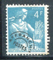 FRANCE- Préoblitéré Y&T N°106- Oblitéré - 1953-1960