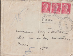 1957 - LETTRE PNEUMATIQUE De PARIS ! TYPE MULLER - 1955-1961 Marianne (Muller)