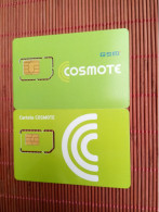 2 Gsm Cards Cosmote Mint 2 Photos Rare ! - Origine Inconnue