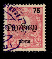 ! ! Congo - 1902 King Carlos 75 R OVP "Provisorio" - Af. 45 - Used - Portugiesisch-Kongo