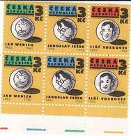 Czech Republic 1995, Founders Of The  Free Theatre Sheet, Mint Ungebraucht, Nepouzitá - Ongebruikt