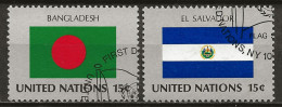 NATIONS-UNIES - NEW-YORK: Obl., N° YT 322 Et 327, TB - Usados