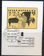 Czech Republic 1995,70TH ANNIVERSARY OF THE FOUNDATION OF FREE THEATRE Sheet, CTO, Nepouzitá - Ungebraucht