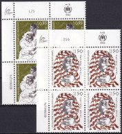 UNO GENF 1984 Mi-Nr. 124/25 Eckrand-Viererblocks ** MNH - Nuovi