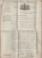 AN 9 - MINISTERE DE LA GUERRE / BLESSES ET RECOMPENSES DE GUERRE - LETTRE FRANCHISE => STE CROIX AUX MINES (ALSACE) - Bolli Militari (ante 1900)