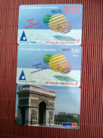 3 Prepaidcards France Used  Rare - Mobicartes: Móviles/SIM)