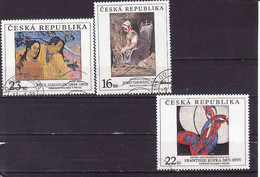 Tchéquie 1998, Art - Painting Kupka, Paul Gauguin, Navratil,  Oblitérés, Michel 189 - 191 - Usati