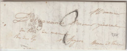 5 JANVIER 1849 ! LETTRE Avec TAXE 2 DECIME De FONTENAY LE COMTE - Postal Rates