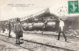 Saujon * La Catastrophe Du 14 Août 1910 * Ensemble Du Tamponnement * Train Wagons * Ligne Chemin De Fer - Saujon