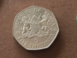 Münze Münzen Umlaufmünze Kenia 5 Shilling 1994 - Kenia