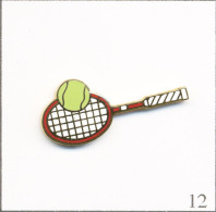 Pin's Sport - Tennis / Raquette De Tennis Et Balle. Estampillé Saggay. EGF. T722-12 - Tennis