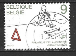 BELGIQUE. N°2224 De 1986 Oblitéré. Skateboard. - Skateboard