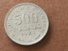 Münze Münzen Umlaufmünze Deutschland 500 Mark 1923 Münzzeichen A - 200 & 500 Mark