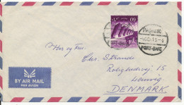 Egypt Air Mail Cover Sent PAQUEBOT To Denmark Port Said 4-10-1961 - Airmail