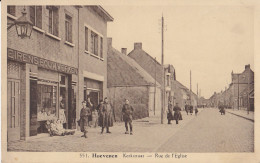 HOEVENEN STABROEK CA. 1930 KERKSTRAAT WINKEL MILITAIREN - MOOIE ANIMATIE - HOELEN KAPELLEN 551 - Stabroek